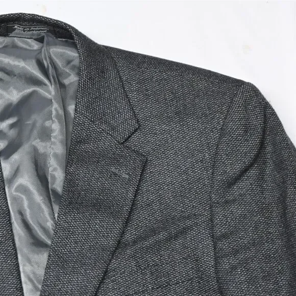 Marco Carelli 44R Gray Soft Tweed Lambswool‎ Mens Blazer Sport Coat Jacket